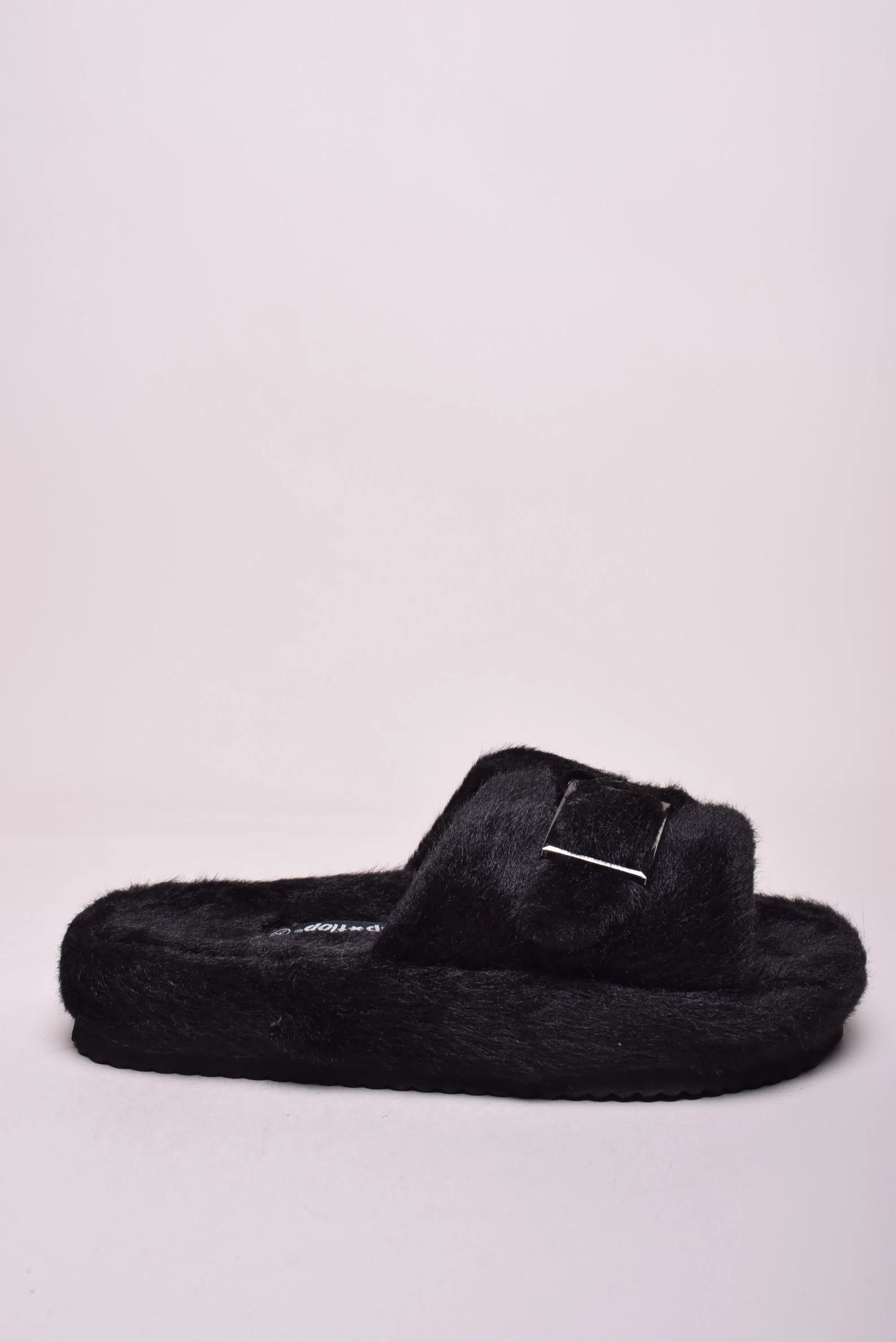 Încălțăminte damă - Papuci de casa dama Fur Buckle