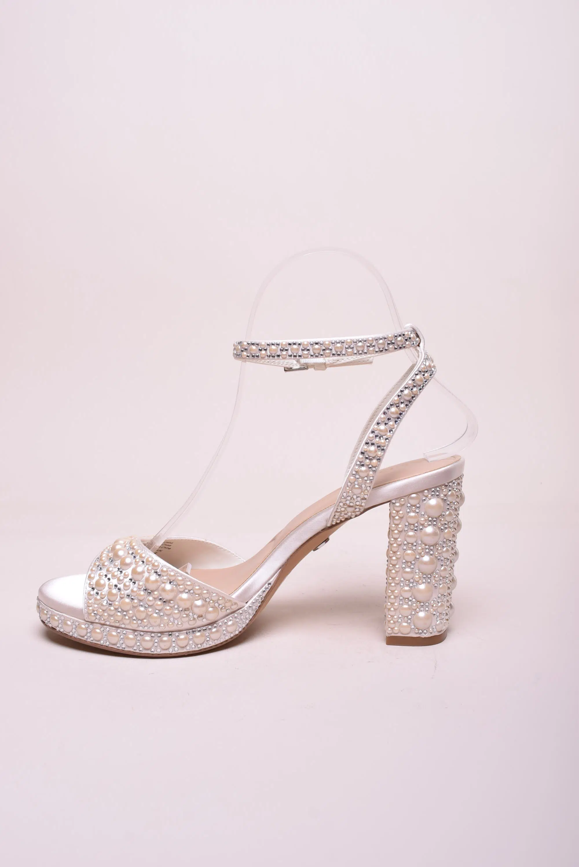 Sandale dama cu platforma cu perle, cu pietricele [3]