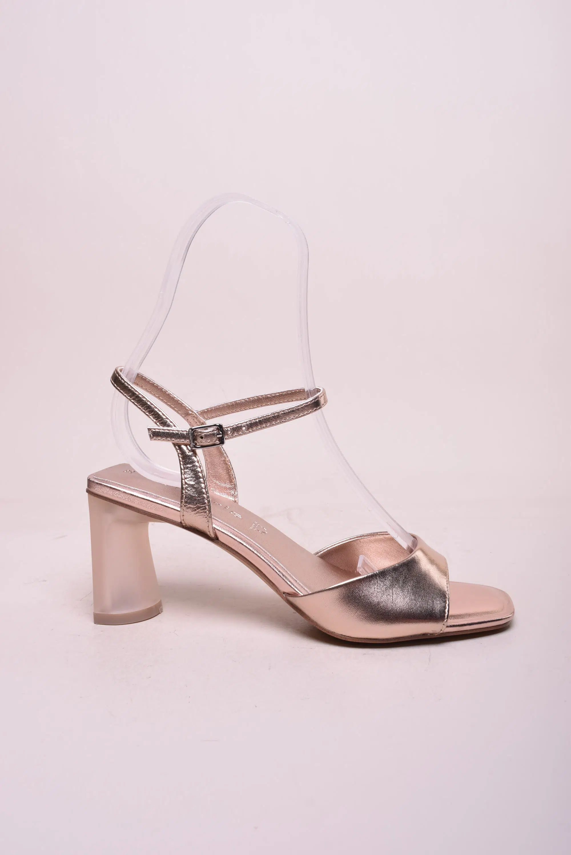 Second Hand - Sandale dama cu toc semitransparent