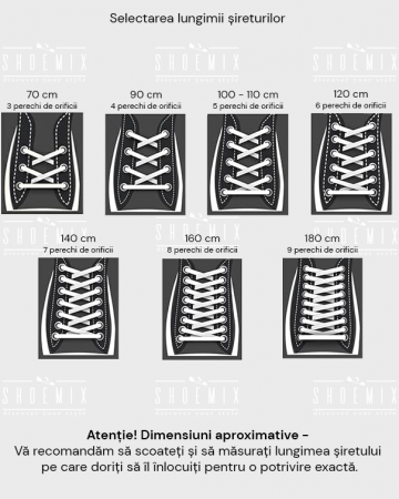 Șireturi pentru încălțăminte, Calitate premium, Curcubeu, 120 cm x 0.8 cm [3]