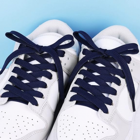 Șireturi pentru încălțăminte sport, Bleumarin, Calitate premium, 110 cm x 0.8 cm [1]