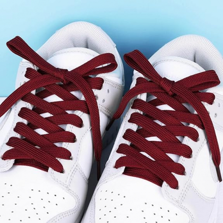 Șireturi pentru încălțăminte sport, Vișiniu, Calitate premium, 110 cm x 0.8 cm [1]