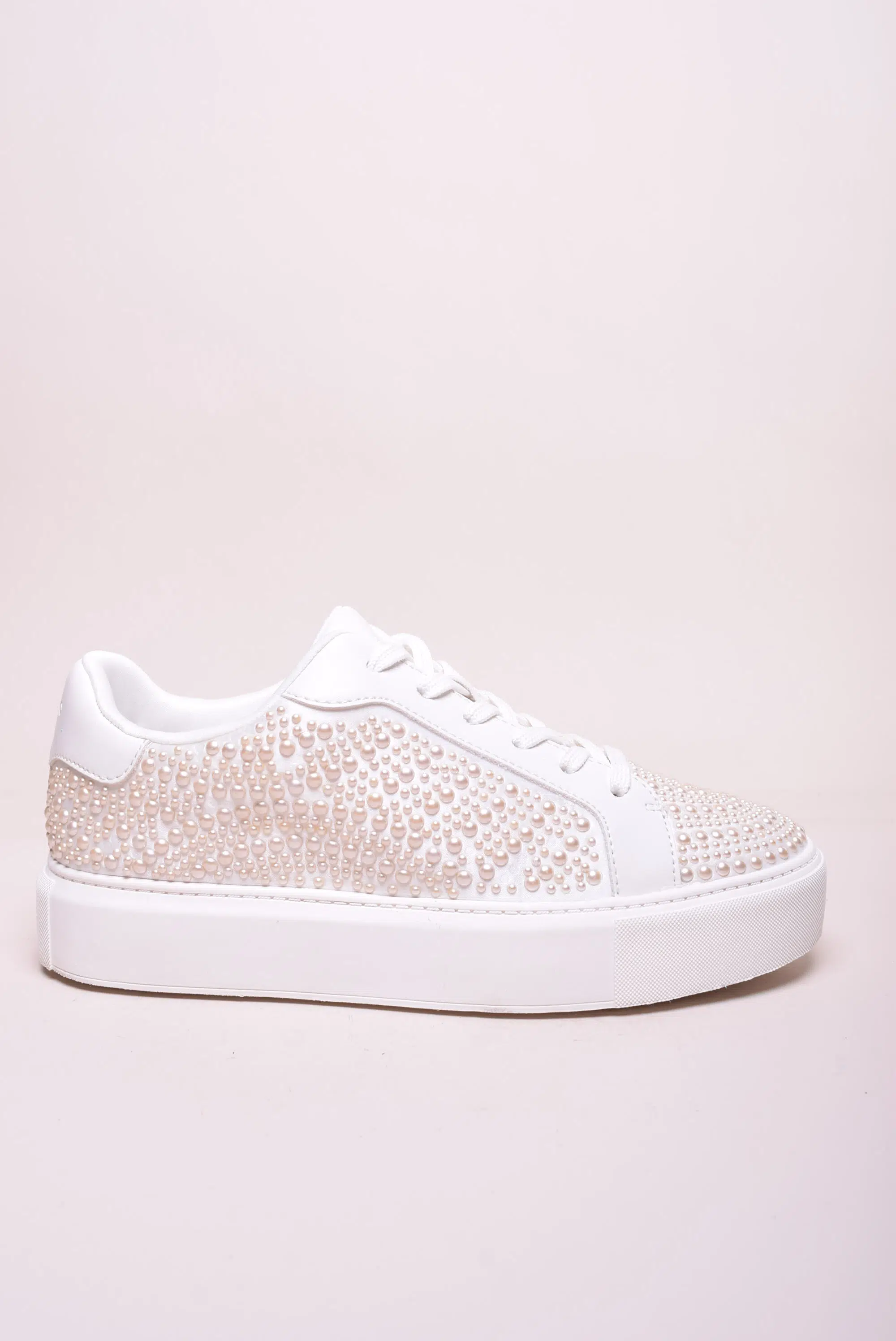 Încălțăminte damă - Sneakers dama cu platforma cu perle