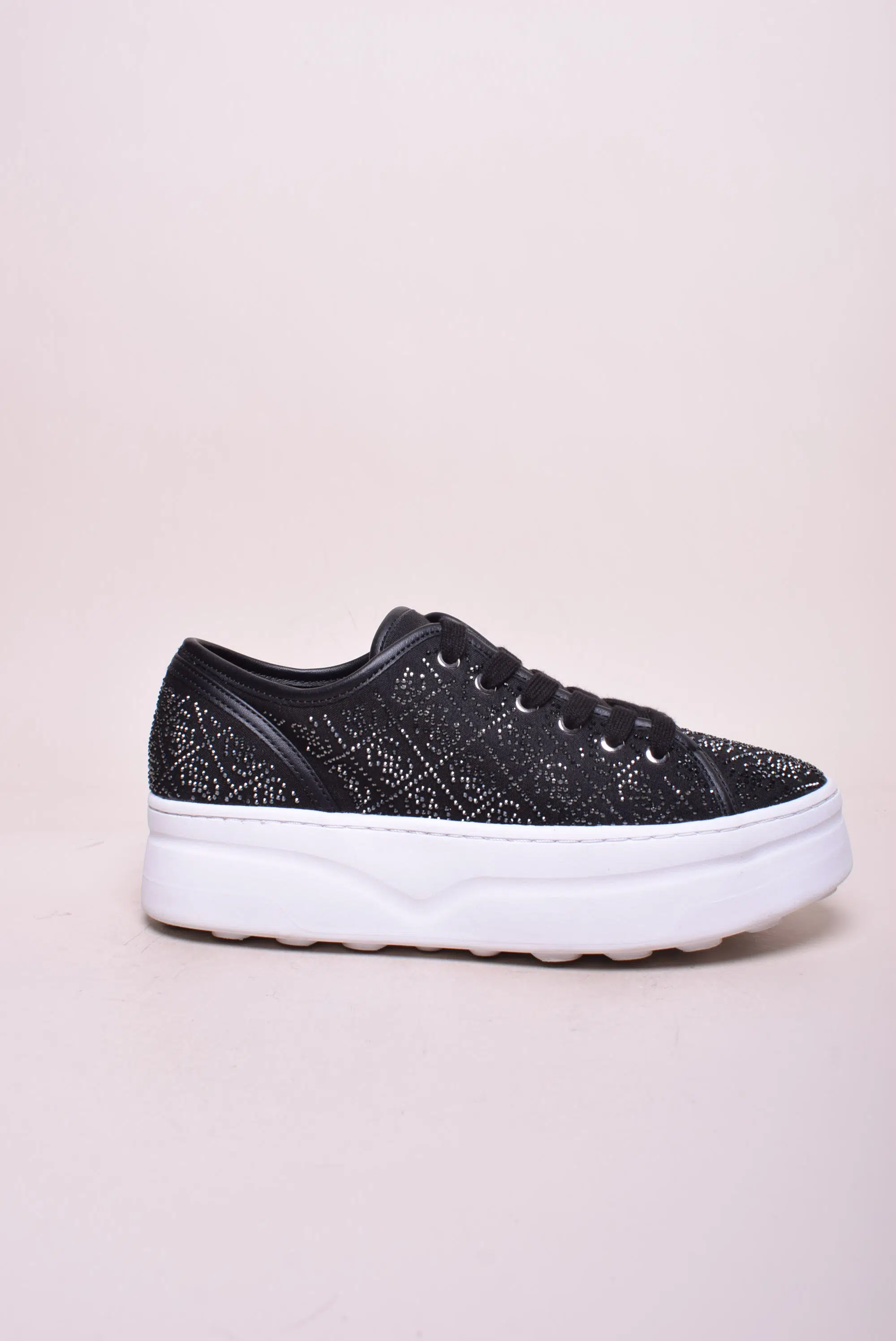 Pantofi sport și teniși damă - Sneakers dama cu platforma cu pietricele