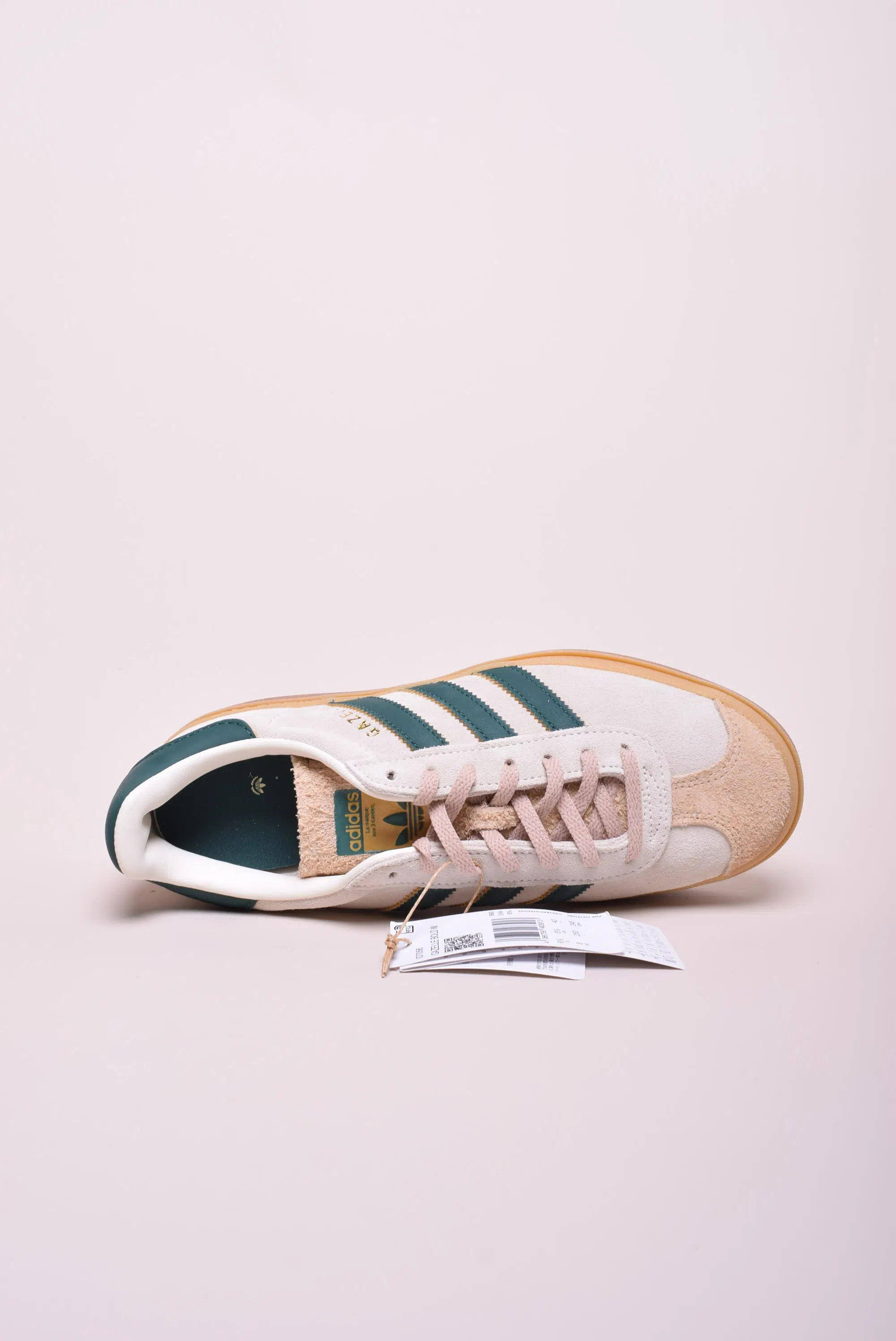 Sneakers dama cu platforma Gazelle Bold "Magic Beige Collegiate Green" [3]