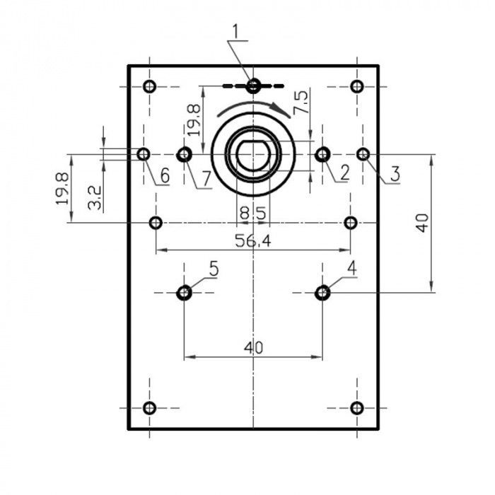 Motor reductor snek, centrale peleti, rotatie 1,5 rpm ax 8,5mm [4]