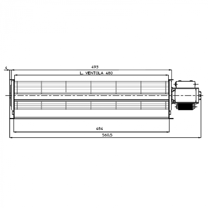 Ventilator tangențial pentru semineu cu peleți TGA 60 / 1-480 / 30 EMMEVI - FERGAS 115007 [2]