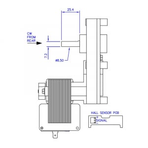Motor reductor snek, centrale peleti, 3 rpm, ax 8,5mm [1]