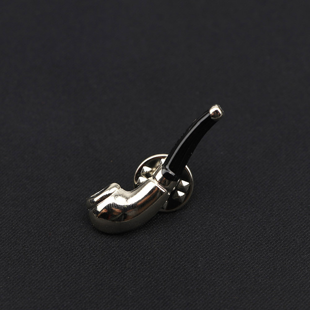 Pin cravata / rever "pipa" argintie [2]