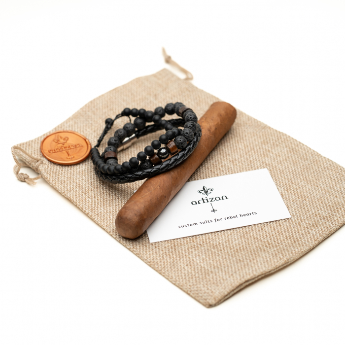 Set bratari din piele si pietre pentru barbati [2]