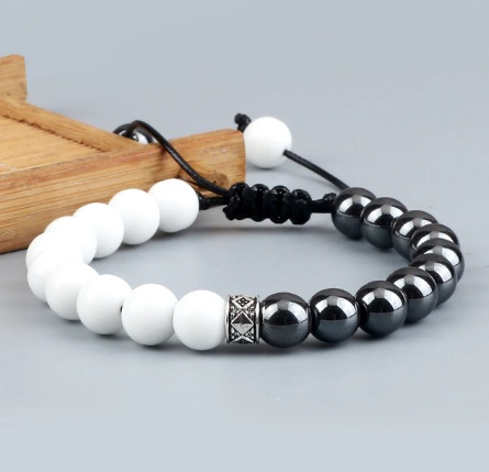 Bratari - Bratara din pietre, hematite si aliaj de zinc unisex