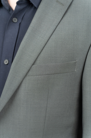 Costume - Costum 2 piese gri petrol din lana si mohair Vitale Barberis Canonico