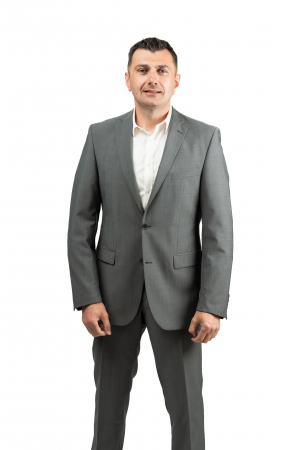 Costume - Costum 2 piese gri petrol din lana si mohair Vitale Barberis Canonico