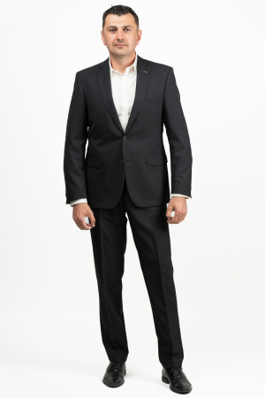 Costum doua piese gri din lana Vitale Barberis Canonico