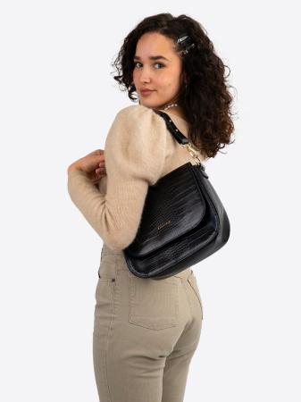 Expatrié - Geantă de umăr Louise croco negru [7]
