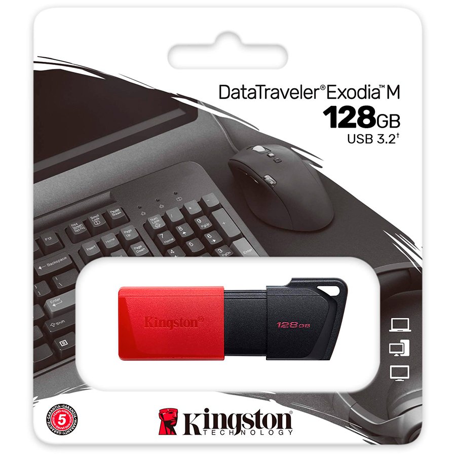 Kingston 128GB USB3.2 Gen1 DataTraveler Exodia M (Black + Red), EAN: 740617326376 [3]