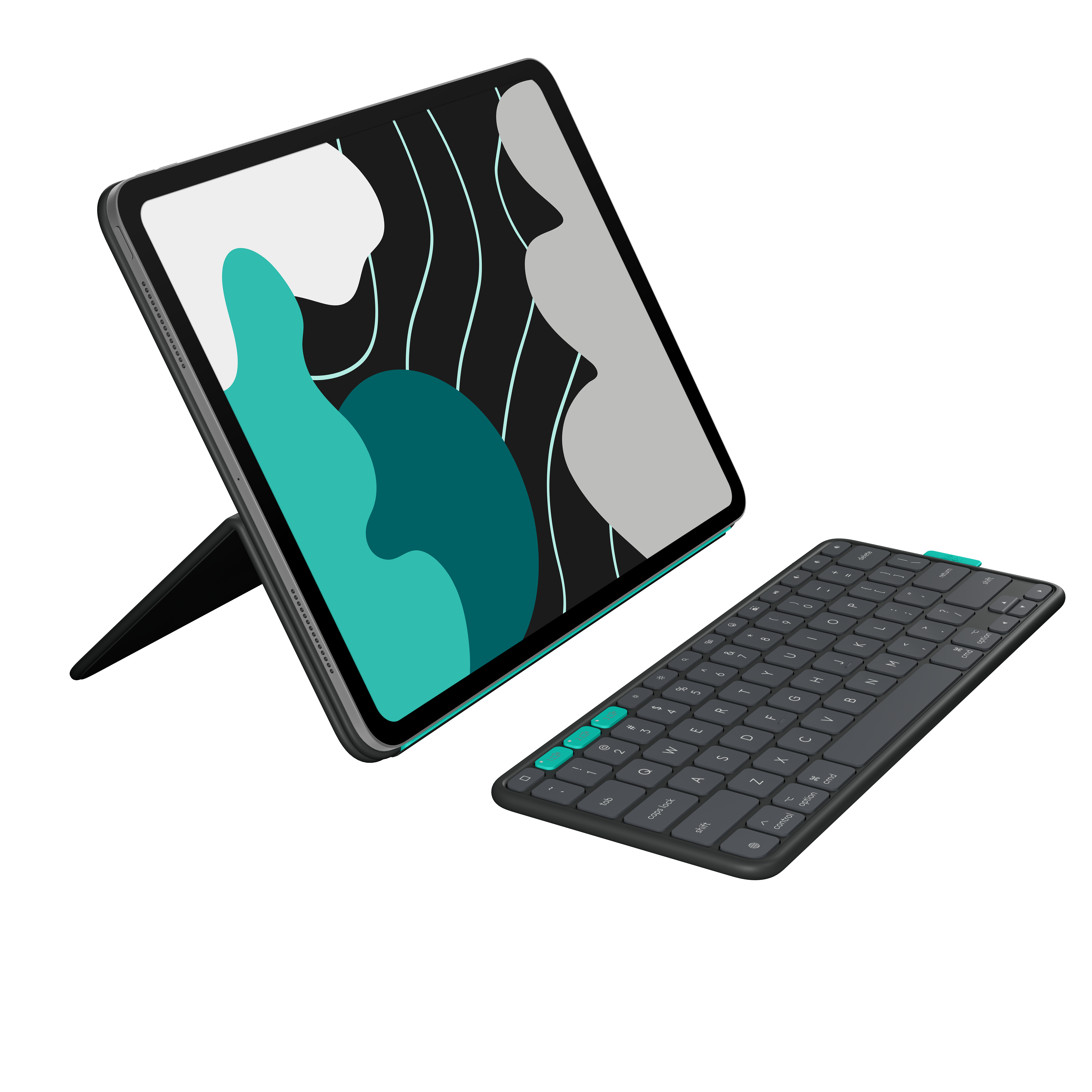 Tastaturi - Logitech Flip Folio keyboard case for iPad Pro & Air 13" Graphite - US