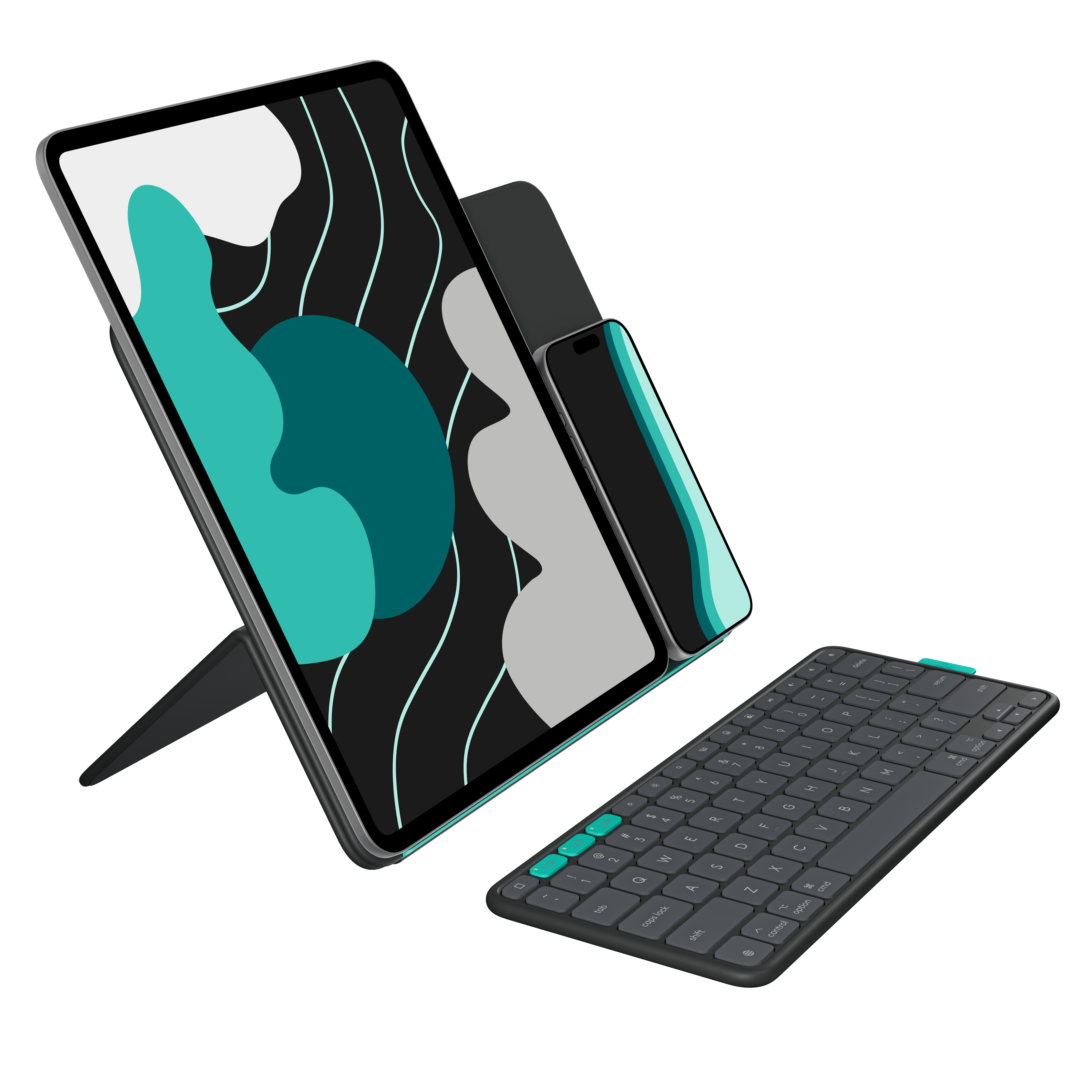 Logitech Flip Folio keyboard case for iPad Pro & Air 13" Graphite - US [2]