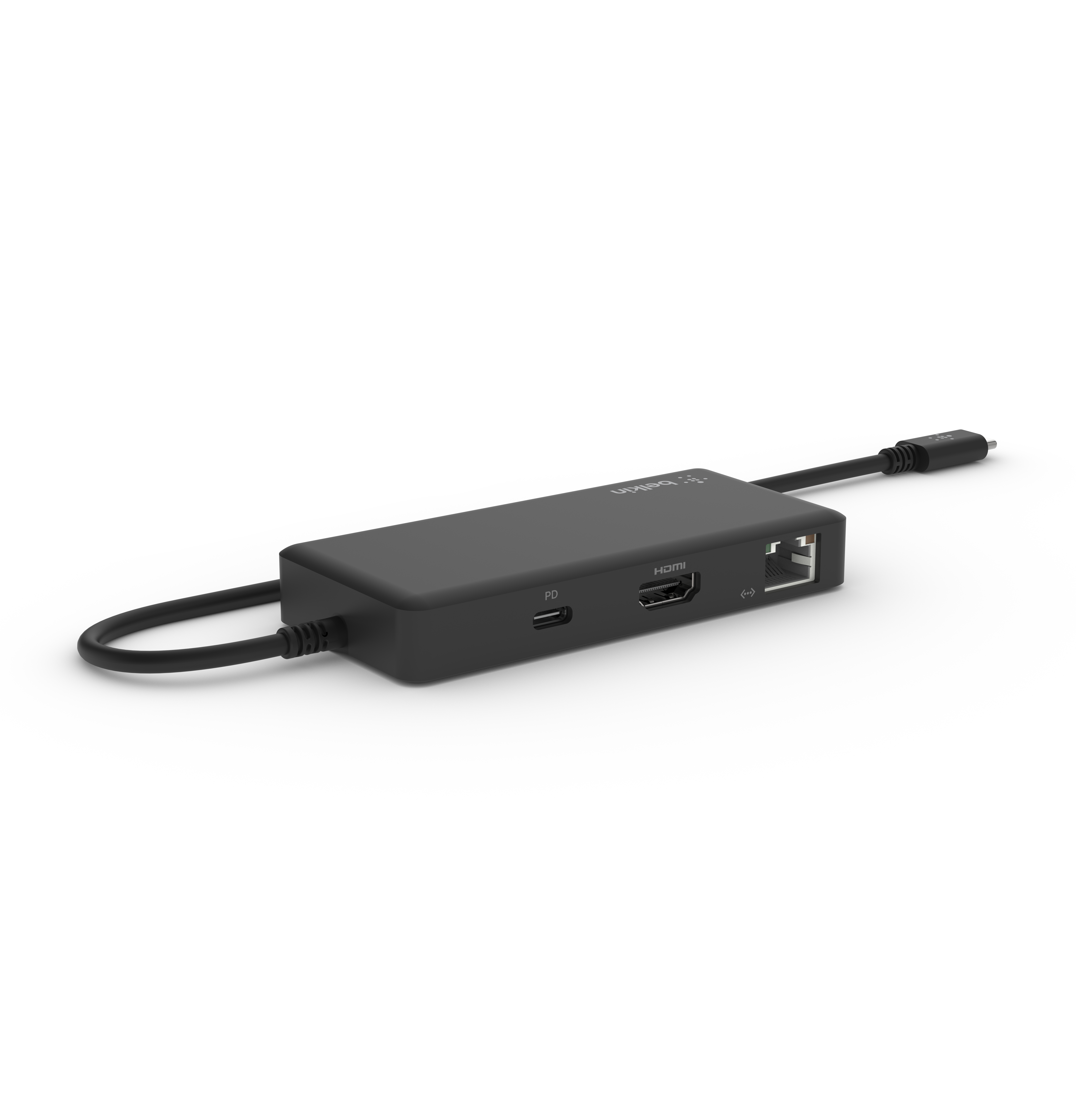 Belkin CONNECT USB C 5-in-1 Travel Dock, Single display support up to 4K, HDMI, USB C, USB A, GbE, Works With Chromebook Certified, Mac/PC/Chrome compatible - Black [1]