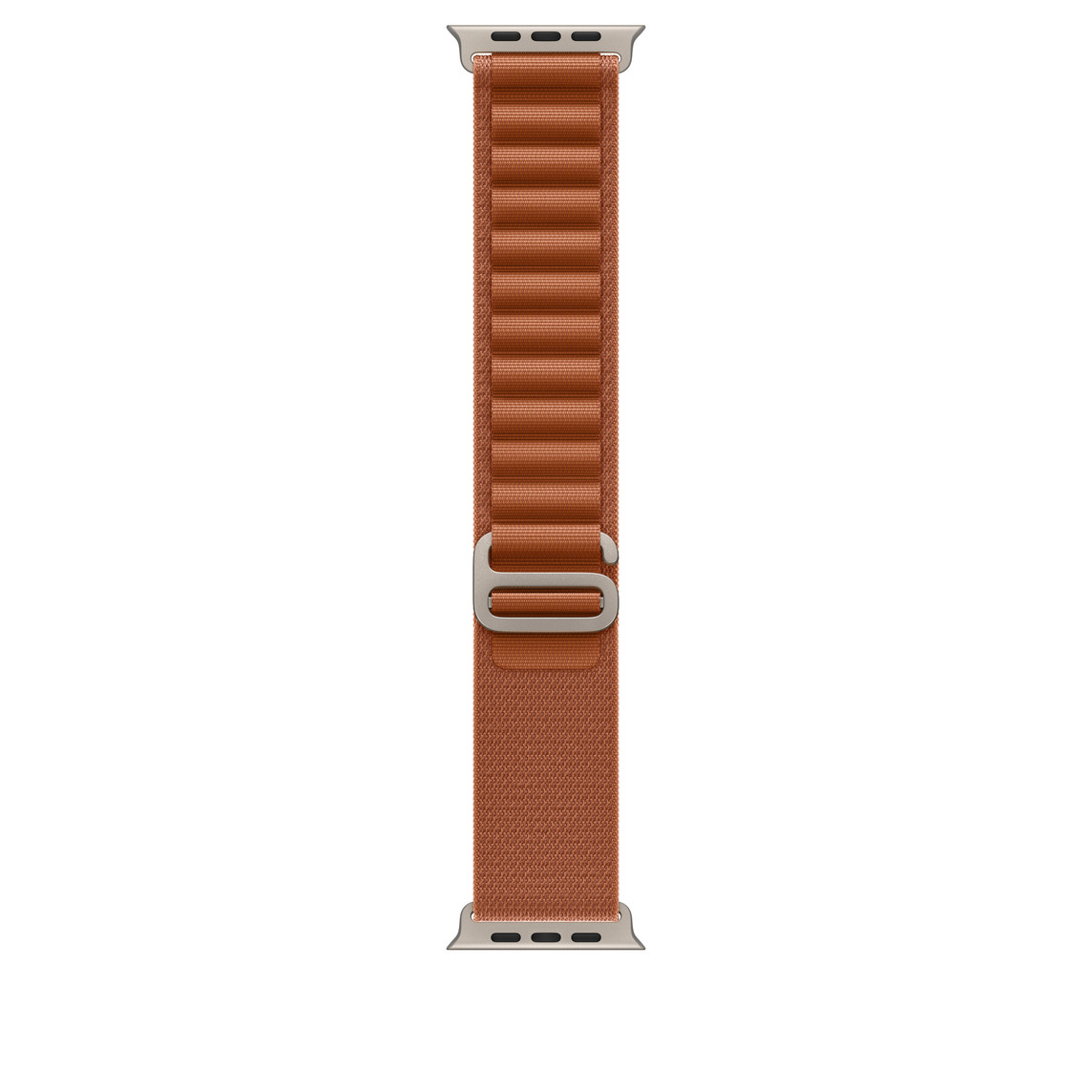 Laptop, Tablete & Telefoane - Apple Watch 49mm Loop:  Terra Cotta Alpine Loop - Medium - Natural Titanium Finish