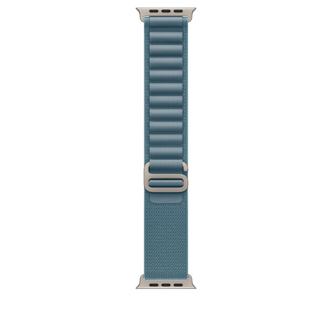 Laptop, Tablete & Telefoane - Apple Watch 49mm Loop:  Light Blue Alpine Loop - Large - Natural Titanium Finish