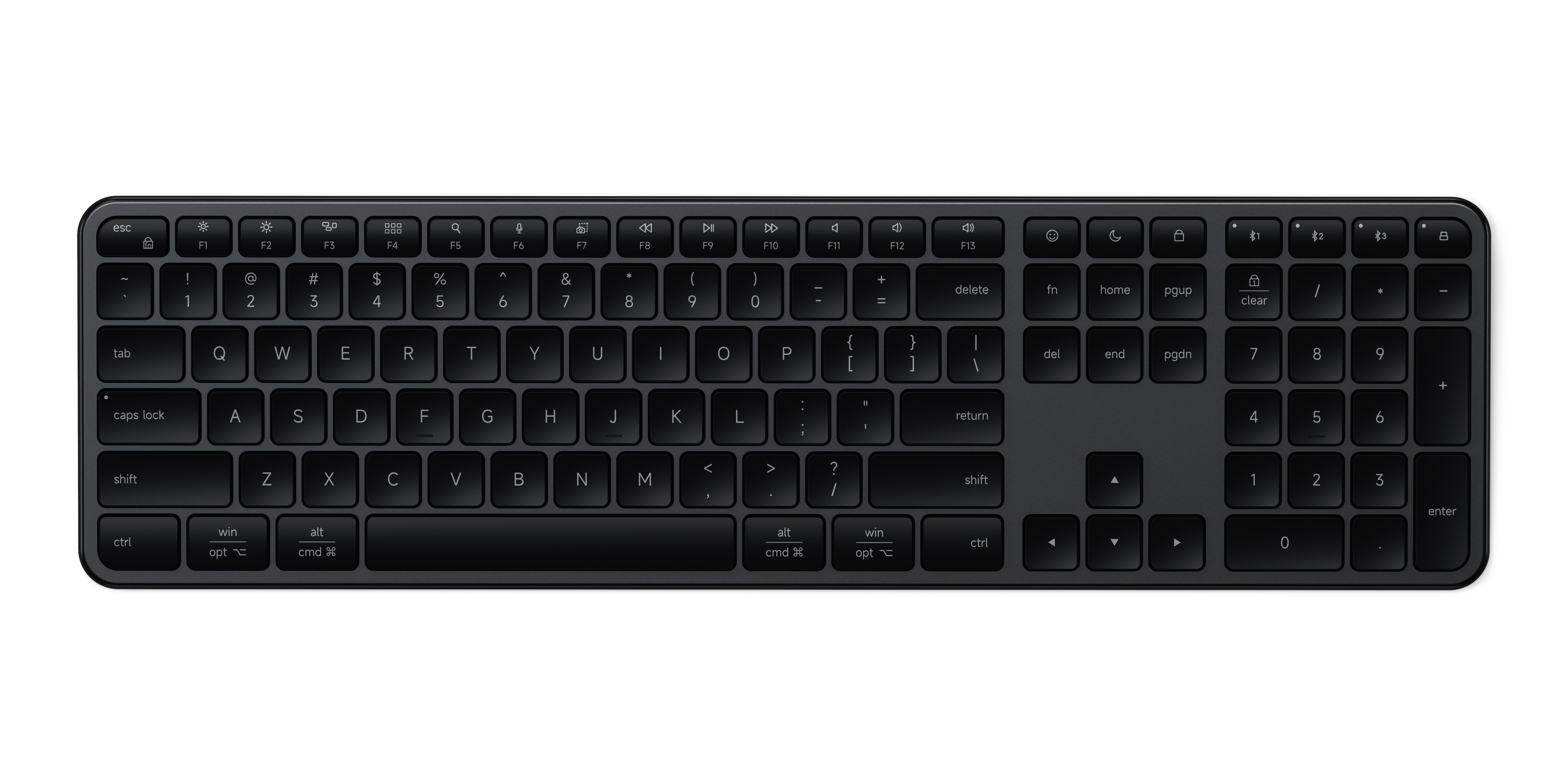 Sisteme PC & Periferice - Satechi Slim EX3 Wireless Keyboard - US English - Space Black