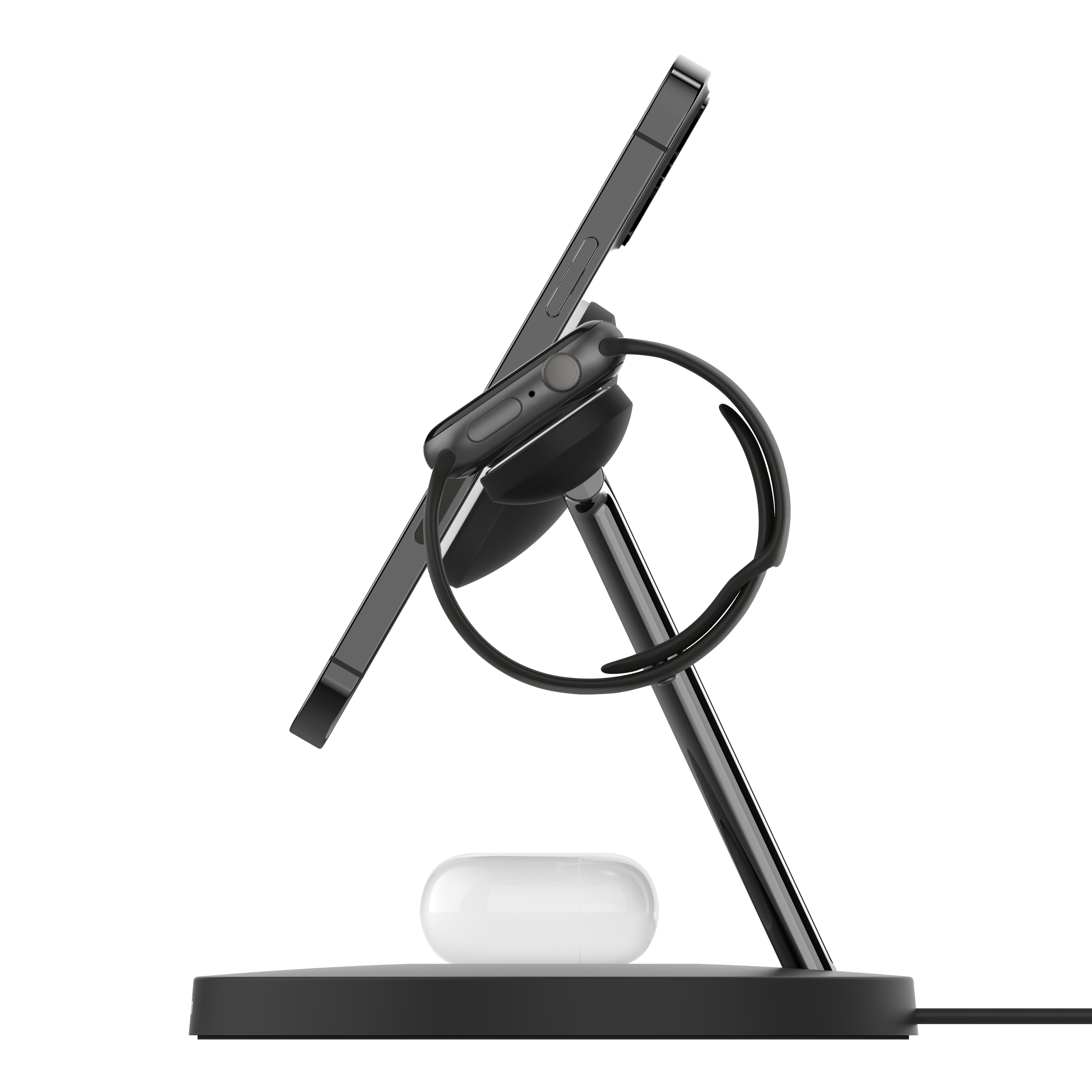 Belkin BOOST CHARGE PRO MagSafe 3-in-1 Charging Stand- Watch fast charge- w PSU (EU Power Supply) - Black [7]