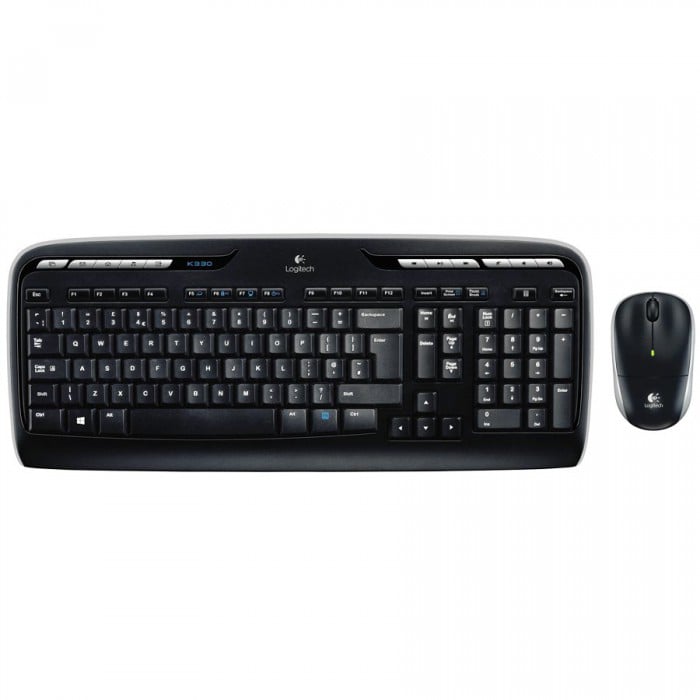 Multimedia Keyboard + Mouse Logitech MK330 Wireless Desktop Combo, Black [1]