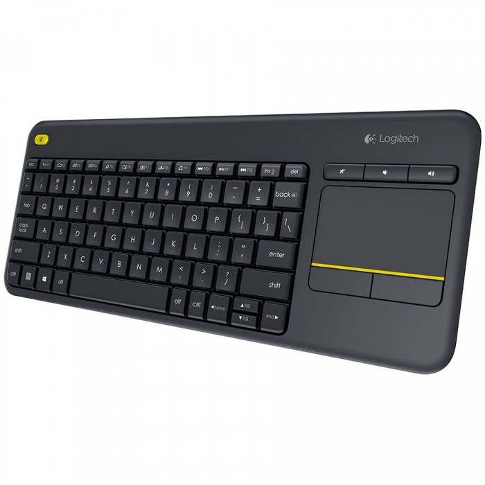 LOGITECH Wireless Touch Keyboard K400 Plus - INTNL - US International layout - Black [1]