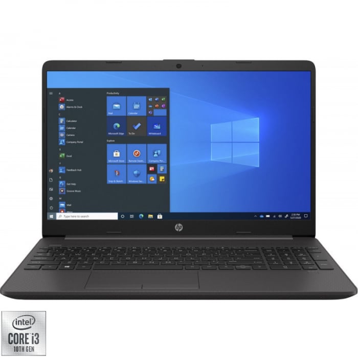 Laptop HP 15.6" 250 G8, FHD, Procesor Intel® Core™ i3-1005G1 (4M Cache, up to 3.40 GHz), 8GB DDR4, 256GB SSD, GMA UHD, Win 10 Home, Dark Ash Silver [1]