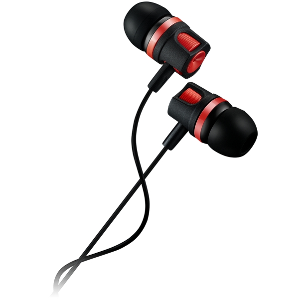 CANYON Stereo earphones with microphone, 1.2M, red [2]