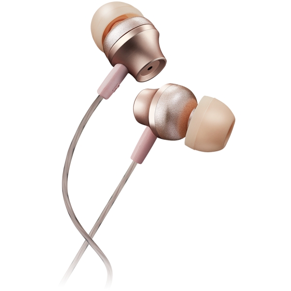 CANYON Stereo earphones with microphone, metallic shell, 1.2M, rose [1]