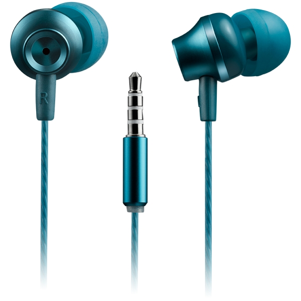CANYON SEP-3 Stereo earphones with microphone, metallic shell, cable length 1.2m, Blue-green, 22*12.6mm, 0.012kg [2]