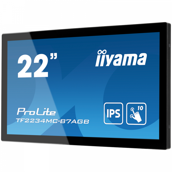 21,5" PCAP Anti-Glare Bezel Free 10P Touch, 1920x1080, IPS panel, VGA, DisplayPort, HDMI, 300cd/m² (with touch), USB Touch Interface, External Power Adapter (incl.), 10P touch with supported OS, Open  [3]