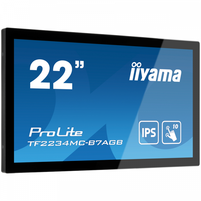 21,5" PCAP Anti-Glare Bezel Free 10P Touch, 1920x1080, IPS panel, VGA, DisplayPort, HDMI, 300cd/m² (with touch), USB Touch Interface, External Power Adapter (incl.), 10P touch with supported OS, Open  [2]