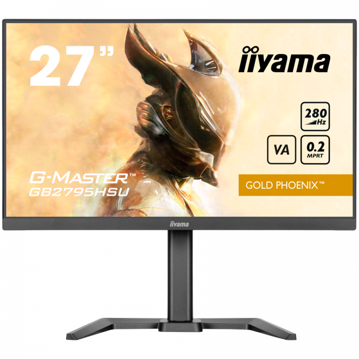 27inch Fast VA Gaming G-Master Gold Phoenix Free Sync Premium 1920x1080 at280Hz 300cd 4000:1 HDMI DP Speakers USB Black Tuner 15cm Height Stand [1]