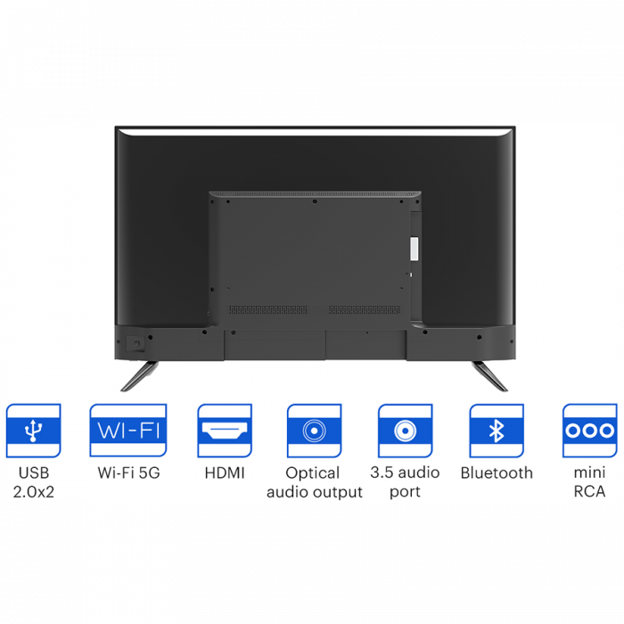 43', FHD, Android TV 11, Black, 1920x1080, 60 Hz, Sound by JVC, 2x12W, 53 kWh/1000h , BT5.1, HDMI ports 4, 24 months [12]