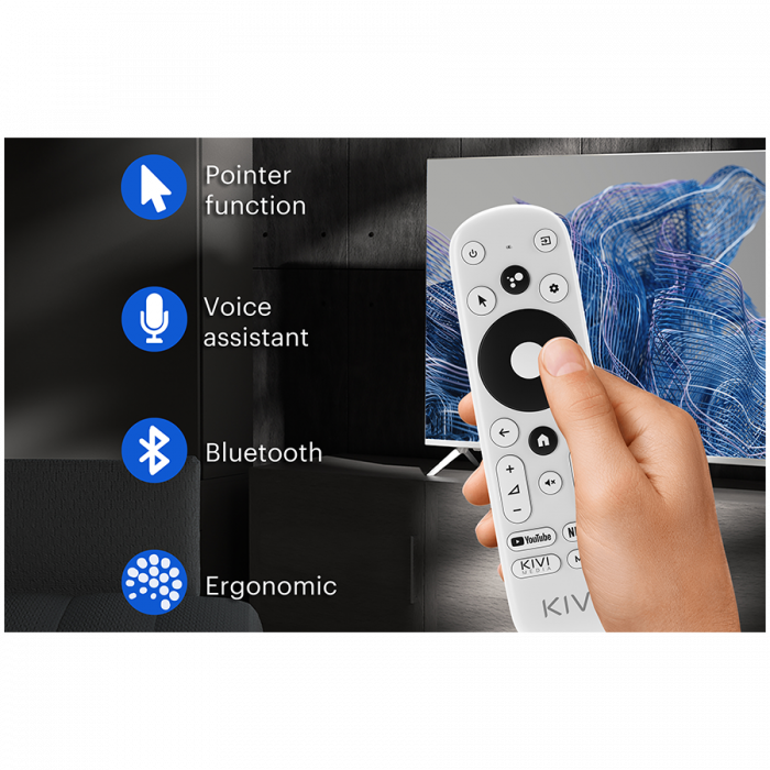 43', UHD, Android TV 11, Black, 3840x2160, 60 Hz, Sound by JVC, 2x12W, 53 kWh/1000h , BT5.1, HDMI ports 4, 24 months [19]