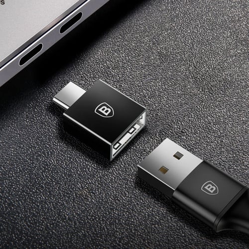 ADAPTOR Baseus Exquisite OTG, USB Type-C(T) to USB(M), negru \\"CATJQ-B01\\" [2]