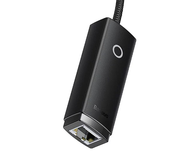 ADAPTOR RETEA Baseus Lite, USB Type-C to RJ-45 Gigabit LAN, LED, negru "WKQX000301" (include TV 0.18lei) - 6932172606114 [2]