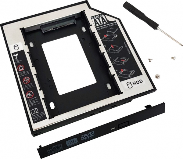 Adaptor SSD pentru CD/DVD Bay, pentru Notebook, NORMAL, 12mm, "SPR-25DVDN" [2]