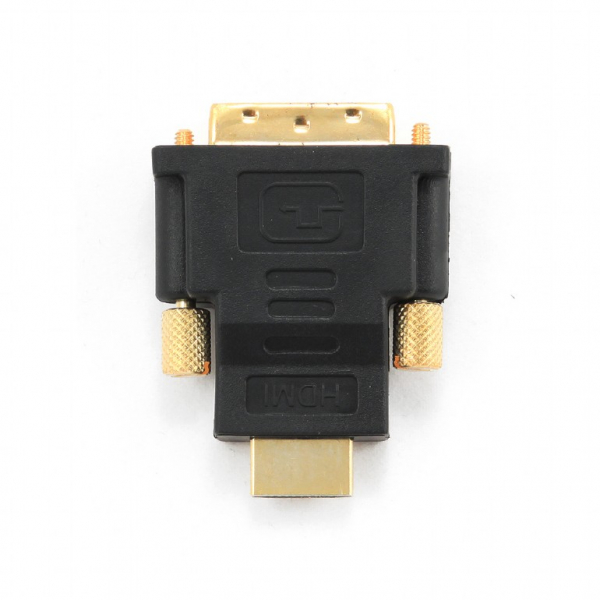 ADAPTOR video GEMBIRD, HDMI (T) la DVI-D SL (T), conectori auriti, black, "A-HDMI-DVI-1" [3]