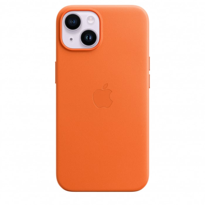Apple iPhone 14 Leather Case with MagSafe - Orange [3]