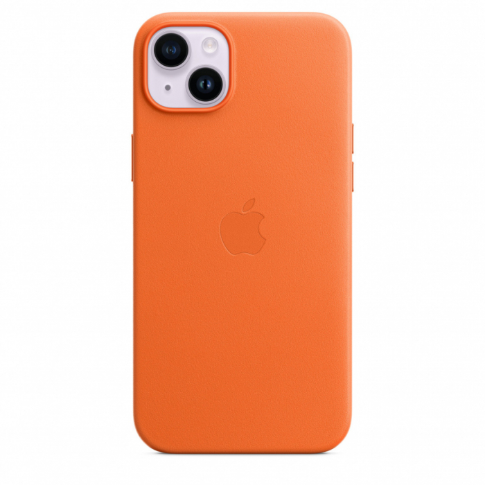 Apple iPhone 14 Plus Leather Case with MagSafe - Orange [3]