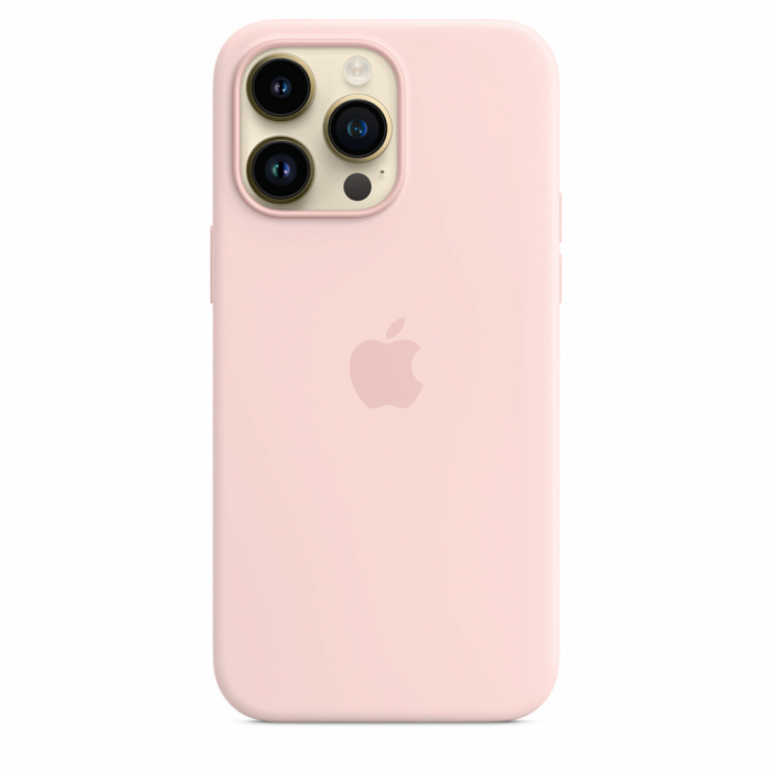 Apple iPhone 14 Pro Max Silicone Case with MagSafe - Chalk Pink [2]