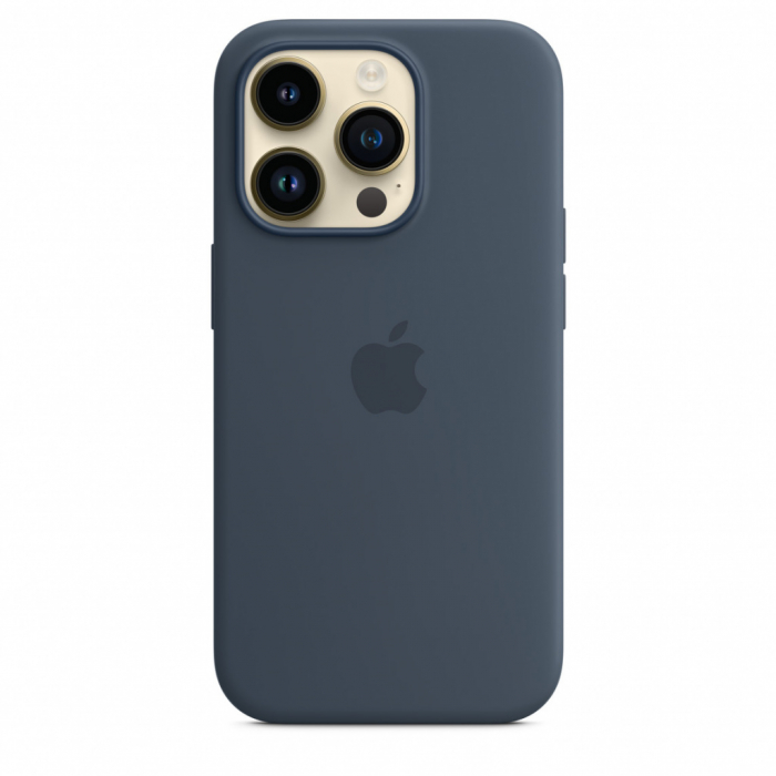 Apple iPhone 14 Pro Silicone Case with MagSafe - Storm Blue [2]