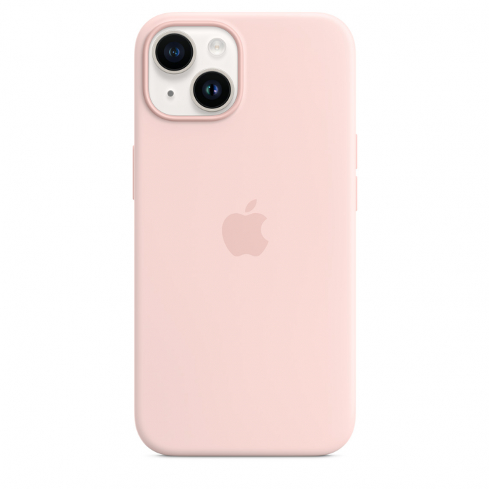 Apple iPhone 14 Silicone Case with MagSafe - Chalk Pink [6]