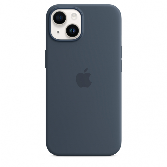Apple iPhone 14 Silicone Case with MagSafe - Storm Blue [4]
