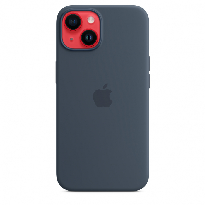 Apple iPhone 14 Silicone Case with MagSafe - Storm Blue [7]