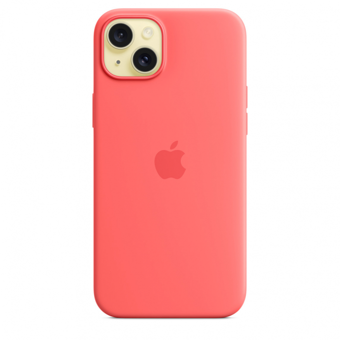 Apple iPhone 15 Plus Silicone Case w MagSafe - Guava [5]